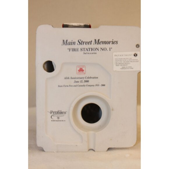 Dept 56 Profiles - Main Street Memories - Fire Station No 1 - State Farm - Picture 6 of 8